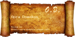 Opra Domokos névjegykártya